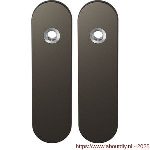 GPF Bouwbeslag Anastasius 1110.A1 blind kortschild afgerond enkelverend 169x46x8,5 mm blind Dark blend - A21012428 - afbeelding 1