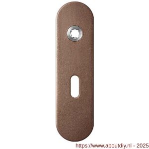 GPF Bouwbeslag Anastasius 1110.A2R BB56 deurkruk gatdeel rechtswijzend kortschild afgerond 169x46x8,5 mm BB56 Bronze blend - A21012453 - afbeelding 1