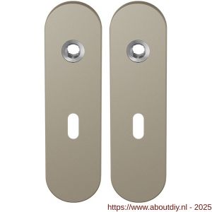GPF Bouwbeslag Anastasius 1110.A4 BB56 kortschild afgerond enkelverend 169x46x8,5 mm BB56 Champagne blend - A21012477 - afbeelding 1
