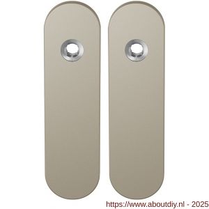 GPF Bouwbeslag Anastasius 1110.A4 blind kortschild afgerond enkelverend 169x46x8,5 mm blind Champagne blend - A21012476 - afbeelding 1