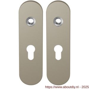 GPF Bouwbeslag Anastasius 1110.A4 PC55 kortschild afgerond enkelverend 169x46x8,5 mm PC55 Champagne blend - A21012478 - afbeelding 1