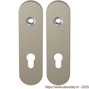 GPF Bouwbeslag Anastasius 1110.A4 PC72 kortschild afgerond enkelverend 169x46x8,5 mm PC72 Champagne blend - A21012479 - afbeelding 1