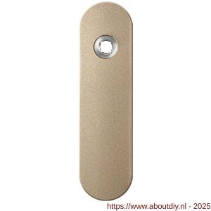 GPF Bouwbeslag Anastasius 1110.A4L blind deurkruk gatdeel linkswijzend kortschild afgerond 169x46x8,5 mm blind Champagne blend - A21012480 - afbeelding 1