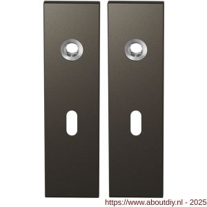 GPF Bouwbeslag Anastasius 1115.A1 BB56 kortschild rechthoekig enkelverend 169x46x8,5 mm BB56 Dark blend - A21012493 - afbeelding 1