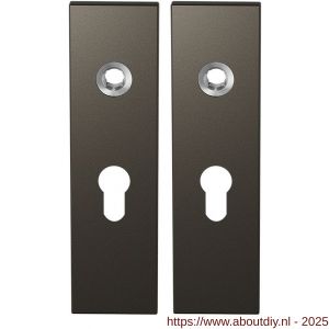GPF Bouwbeslag Anastasius 1115.A1 PC55 kortschild rechthoekig enkelverend 169x46x8,5 mm PC55 Dark blend - A21012494 - afbeelding 1