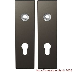 GPF Bouwbeslag Anastasius 1115.A1 PC72 kortschild rechthoekig enkelverend 169x46x8,5 mm PC72 Dark blend - A21012495 - afbeelding 1