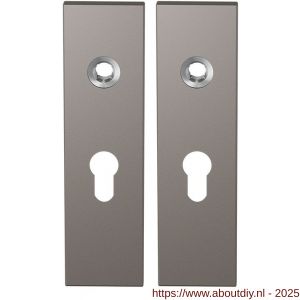 GPF Bouwbeslag Anastasius 1115.A3 PC55 kortschild rechthoekig enkelverend 169x46x8,5 mm PC55 Mocca blend - A21012526 - afbeelding 1