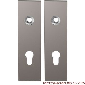 GPF Bouwbeslag Anastasius 1115.A3 PC72 kortschild rechthoekig enkelverend 169x46x8,5 mm PC72 Mocca blend - A21012527 - afbeelding 1