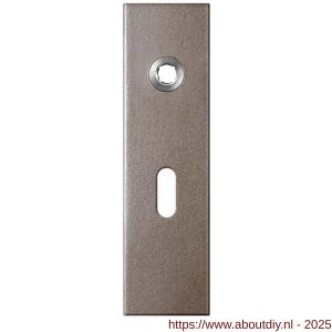 GPF Bouwbeslag Anastasius 1115.A3L BB56 deurkruk gatdeel linkswijzend kortschild rechthoekig 169x46x8,5 mm BB56 Mocca blend - A21012529 - afbeelding 1