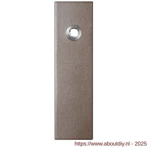 GPF Bouwbeslag Anastasius 1115.A3L blind deurkruk gatdeel linkswijzend kortschild rechthoekig 169x46x8,5 mm blind Mocca blend - A21012528 - afbeelding 1