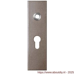GPF Bouwbeslag Anastasius 1115.A3R PC55 deurkruk gatdeel rechtswijzend kortschild rechthoekig 169x46x8,5 mm PC55 Mocca blend - A21012534 - afbeelding 1