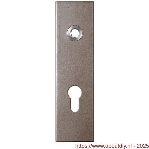 GPF Bouwbeslag Anastasius 1115.A3R PC72 deurkruk gatdeel rechtswijzend kortschild rechthoekig 169x46x8,5 mm PC72 Mocca blend - A21012535 - afbeelding 1