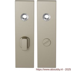 GPF Bouwbeslag Anastasius 1115.A4 WC63/8 groot kortschild rechthoekig enkelverend 169x46x8,5 mm WC63/8 grote knop Champagne blend - A21012554 - afbeelding 1