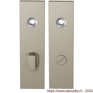 GPF Bouwbeslag Anastasius 1115.A4 WC72/8 groot kortschild rechthoekig enkelverend 169x46x8,5 mm WC72/8 grote knop Champagne blend - A21012555 - afbeelding 1