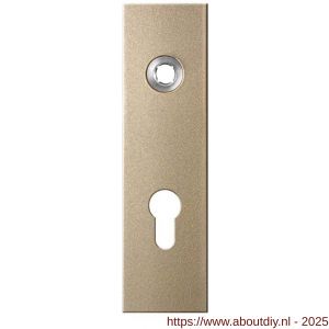 GPF Bouwbeslag Anastasius 1115.A4L PC72 deurkruk gatdeel linkswijzend kortschild rechthoekig 169x46x8,5 mm PC72 Champagne blend - A21012547 - afbeelding 1