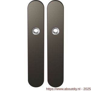 GPF Bouwbeslag Anastasius 1120.A1 blind langschild afgerond enkelverend 218x40x8,5 mm blind Dark blend - A21011102 - afbeelding 1
