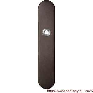 GPF Bouwbeslag Anastasius 1120.A1L blind deurkruk gatdeel linkswijzend langschild afgerond 218x40x8,5 mm blind Dark blend - A21011106 - afbeelding 1