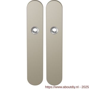 GPF Bouwbeslag Anastasius 1120.A4 blind langschild afgerond enkelverend 218x40x8,5 mm blind Champagne blend - A21011192 - afbeelding 1