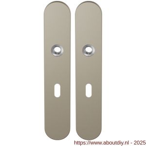 GPF Bouwbeslag Anastasius 1120.A4 BB56 langschild afgerond enkelverend 218x40x8,5 mm BB56 Champagne blend - A21011193 - afbeelding 1