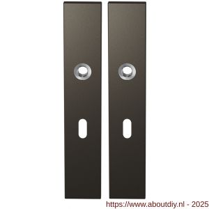 GPF Bouwbeslag Anastasius 1125.A1 BB56 langschild rechthoekig enkelverend 218x40x8,5 mm BB56 Dark blend - A21011178 - afbeelding 1