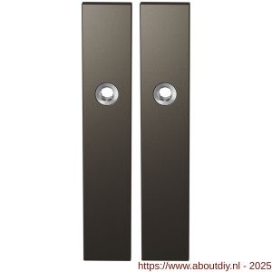 GPF Bouwbeslag Anastasius 1125.A1 blind langschild rechthoekig enkelverend 218x40x8,5 mm blind Dark blend - A21011177 - afbeelding 1