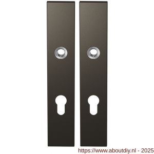 GPF Bouwbeslag Anastasius 1125.A1 PC72 langschild rechthoekig enkelverend 218x40x8,5 mm PC72 Dark blend - A21011180 - afbeelding 1