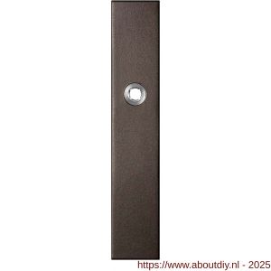 GPF Bouwbeslag Anastasius 1125.A1L blind deurkruk gatdeel linkswijzend langschild rechthoekig 218x40x8,5 mm blind Dark blend - A21011181 - afbeelding 1