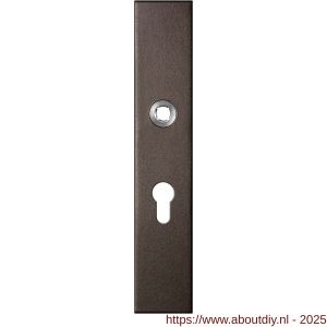 GPF Bouwbeslag Anastasius 1125.A1L PC55 deurkruk gatdeel linkswijzend langschild rechthoekig 218x40x8,5 mm PC55 Dark blend - A21011183 - afbeelding 1