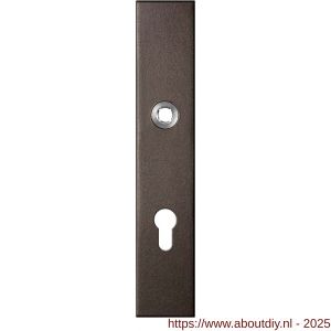 GPF Bouwbeslag Anastasius 1125.A1L PC72 deurkruk gatdeel linkswijzend langschild rechthoekig 218x40x8,5 mm PC72 Dark blend - A21011184 - afbeelding 1