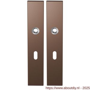 GPF Bouwbeslag Anastasius 1125.A2 BB56 langschild rechthoekig enkelverend 218x40x8,5 mm BB56 Bronze blend - A21011133 - afbeelding 1
