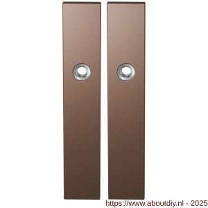 GPF Bouwbeslag Anastasius 1125.A2 blind langschild rechthoekig enkelverend 218x40x8,5 mm blind Bronze blend - A21011132 - afbeelding 1