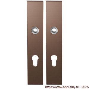 GPF Bouwbeslag Anastasius 1125.A2 PC72 langschild rechthoekig enkelverend 218x40x8,5 mm PC72 Bronze blend - A21011135 - afbeelding 1