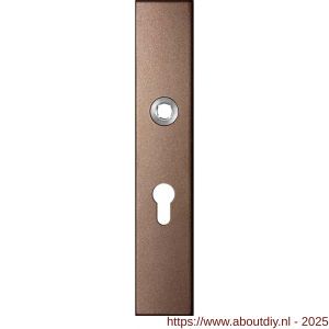 GPF Bouwbeslag Anastasius 1125.A2L PC55 deurkruk gatdeel linkswijzend langschild rechthoekig 218x40x8,5 mm PC55 Bronze blend - A21011138 - afbeelding 1