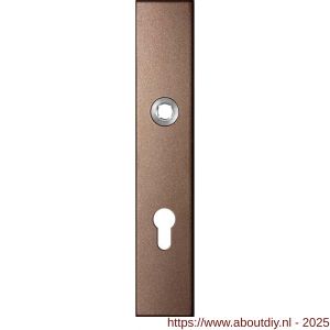 GPF Bouwbeslag Anastasius 1125.A2L PC72 deurkruk gatdeel linkswijzend langschild rechthoekig 218x40x8,5 mm PC72 Bronze blend - A21011139 - afbeelding 1