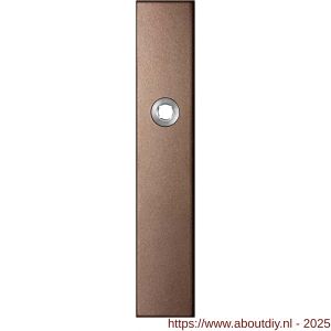 GPF Bouwbeslag Anastasius 1125.A2R blind deurkruk gatdeel rechtswijzend langschild rechthoekig 218x40x8,5 mm blind Bronze blend - A21011140 - afbeelding 1