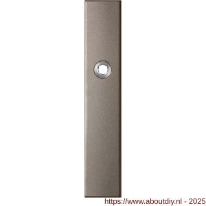 GPF Bouwbeslag Anastasius 1125.A3L blind deurkruk gatdeel linkswijzend langschild rechthoekig 218x40x8,5 mm blind Mocca blend - A21011166 - afbeelding 1