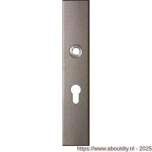 GPF Bouwbeslag Anastasius 1125.A3L PC55 deurkruk gatdeel linkswijzend langschild rechthoekig 218x40x8,5 mm PC55 Mocca blend - A21011168 - afbeelding 1