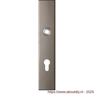 GPF Bouwbeslag Anastasius 1125.A3R PC72 deurkruk gatdeel rechtswijzend langschild rechthoekig 218x40x8,5 mm PC72 Mocca blend - A21011173 - afbeelding 1