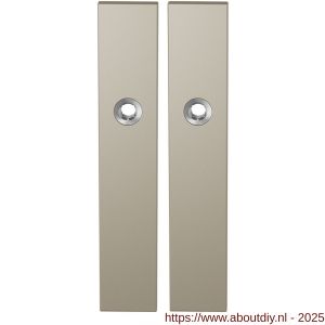 GPF Bouwbeslag Anastasius 1125.A4 blind langschild rechthoekig enkelverend 218x40x8,5 mm blind Champagne blend - A21011207 - afbeelding 1