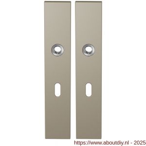 GPF Bouwbeslag Anastasius 1125.A4 BB56 langschild rechthoekig enkelverend 218x40x8,5 mm BB56 Champagne blend - A21011208 - afbeelding 1