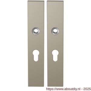 GPF Bouwbeslag Anastasius 1125.A4 PC55 langschild rechthoekig enkelverend 218x40x8,5 mm PC55 Champagne blend - A21011209 - afbeelding 1