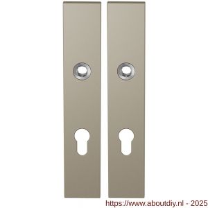 GPF Bouwbeslag Anastasius 1125.A4 PC72 langschild rechthoekig enkelverend 218x40x8,5 mm PC72 Champagne blend - A21011210 - afbeelding 1
