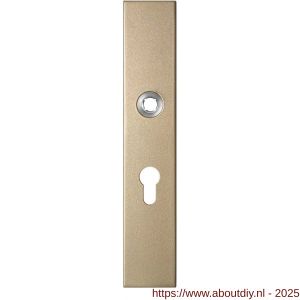 GPF Bouwbeslag Anastasius 1125.A4R PC55 deurkruk gatdeel rechtswijzend langschild rechthoekig 218x40x8,5 mm PC55 Champagne blend - A21011217 - afbeelding 1
