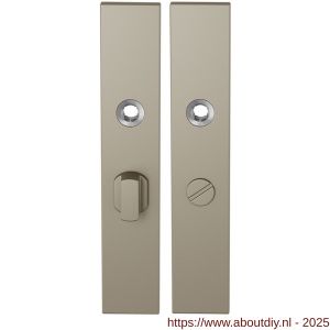GPF Bouwbeslag Anastasius 1125.A4 WC55/8 groot langschild rechthoekig enkelverend 218x40x8,5 mm WC55/8 grote knop Champagne blend - A21011219 - afbeelding 1