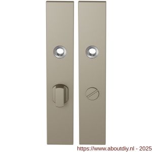 GPF Bouwbeslag Anastasius 1125.A4 WC63/8 groot langschild rechthoekig 218x40x8,5 mm WC63/8 grote knop Champagne blend - A21011220 - afbeelding 1