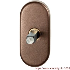 GPF Bouwbeslag Anastasius GPF1130.A2.0040 draaikiepmechanisme ovaal 65x30x12 mm met stift binnenzijde 40 mm Bronze blend - A21011427 - afbeelding 1