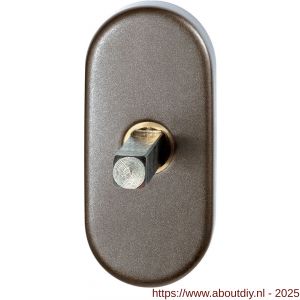 GPF Bouwbeslag Anastasius GPF1130.A3.0040 draaikiepmechanisme ovaal 65x30x12 mm met stift binnenzijde 40 mm Mocca blend - A21011429 - afbeelding 1