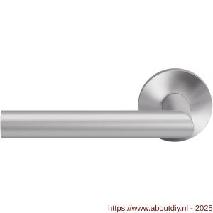 GPF Bouwbeslag Entree 115VRL L-haaks model 19 mm deurkruk gatdeel op rozet 53x6 mm linkswijzend RVS geborsteld - A21010020 - afbeelding 1