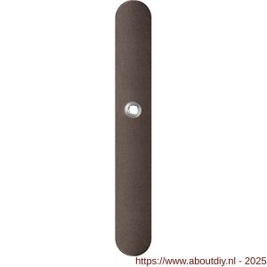 GPF Bouwbeslag Anastasius 1170.A1L blind deurkruk gatdeel linkswijzend langschild afgerond 282x40x8,5 mm blind Dark blend - A21012560 - afbeelding 1