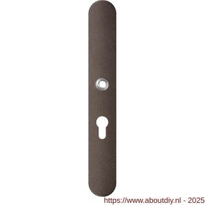 GPF Bouwbeslag Anastasius 1170.A1L PC55 deurkruk gatdeel linkswijzend langschild afgerond 282x40x8,5 mm PC55 Dark blend - A21012562 - afbeelding 1